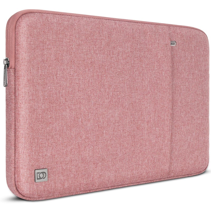 DOMISO Laptop Case Laptop Sleeve Cover Compatible with 15 inch MacBook Air M4/A3241 2025, M3/A3114,M2/A2941,15 inch MacBook Pro A1990 A1707,Compatible with Dell XPS 15 Plus with Pocket, Pink - Image 1